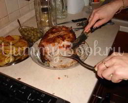 Запеченая свинина, маринованая в кефире