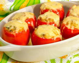 Помидоры, запеченные с жюльеном