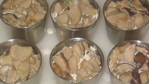 сливочный жульен из белых грибов без муки