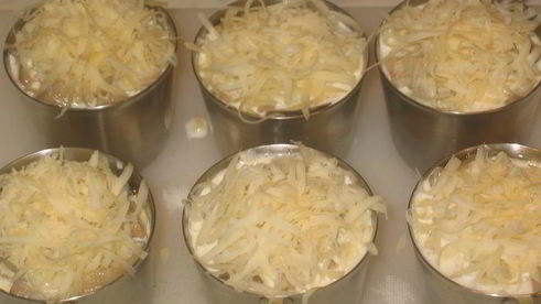 сливочный жульен из белых грибов без муки