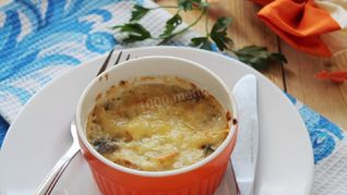 Жульен с грибами и сливками грибной