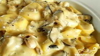 Жульен с грибами и ветчиной
