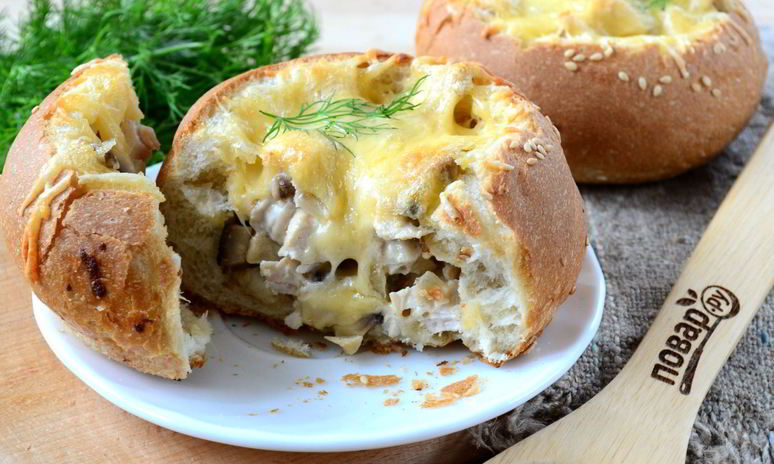 Рецепт жульена в булочках