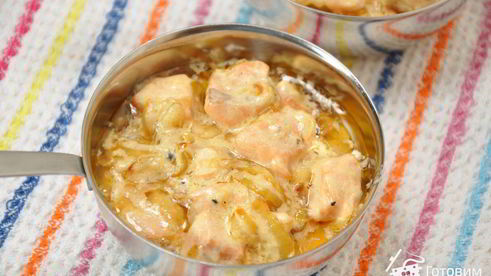 жюльен из красной рыбы