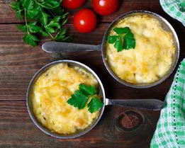 Жюльен с рыбой по-средиземноморски