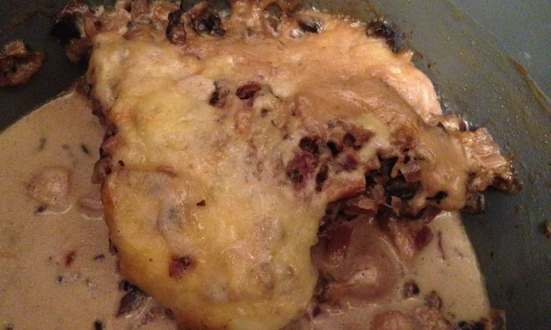 Рецепт жюльена с шампиньонами и нежным куриным филе